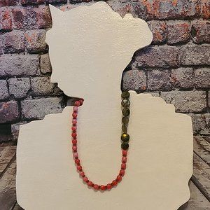 Pink Jade necklace-Labradorite necklace-Genuine Labradorite-Remarkable necklace